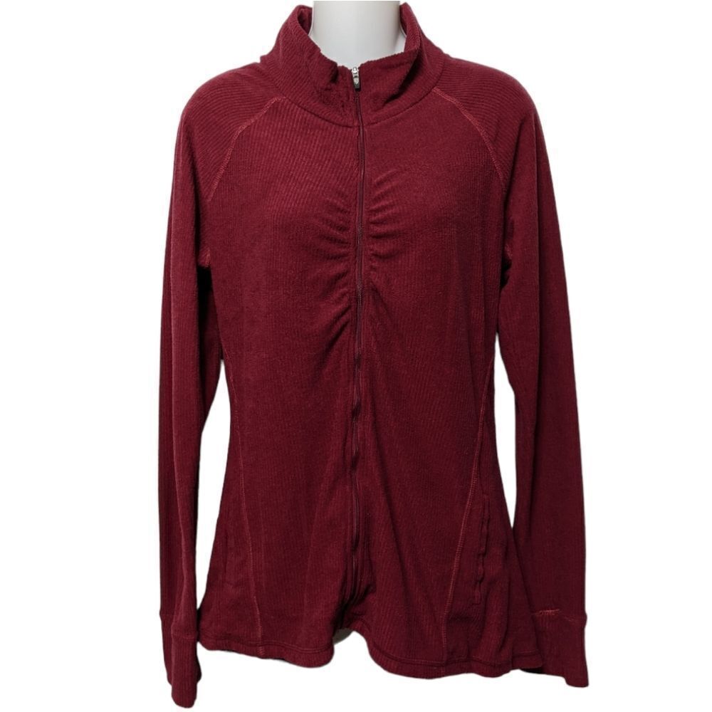KUHL Women's Velour Ribbed Full Zip Mock Neck Jacket L
